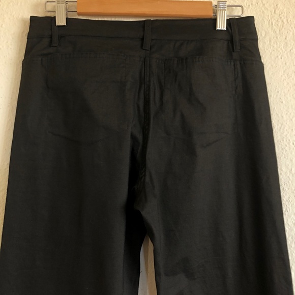 A.L.C Teddy Straight Leg Crop Pant Linen Stretch Blend Black NWT Sz 6 - Picture 4 of 14